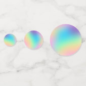 Weiche Prismatische Pastel Gradient Table Confetti Konfetti (Rückseiten)