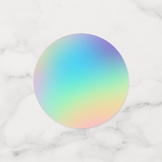 Weiche Prismatische Pastel Gradient Table Confetti Konfetti (Klein Vorderseite)