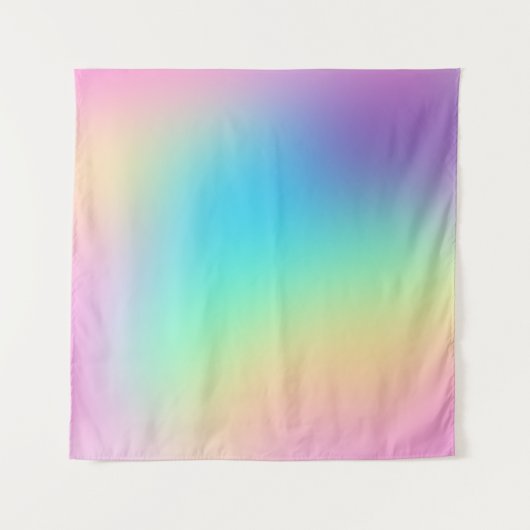 Weiche Prismatische Pastell Rainbow Gradient Wandteppich (Vorderseite)