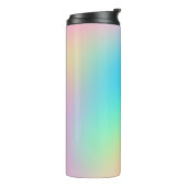 Weiche Prismatische Pastell-Regenbogen-Farbflasche Thermosbecher (Nach links gedreht)