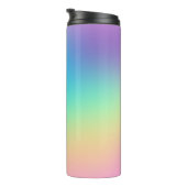 Weiche Prismatische Pastell-Regenbogen-Farbflasche Thermosbecher (Nach rechts gedreht)