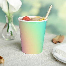 Weiche Prismatische Pastelle Gradient Pappbecher