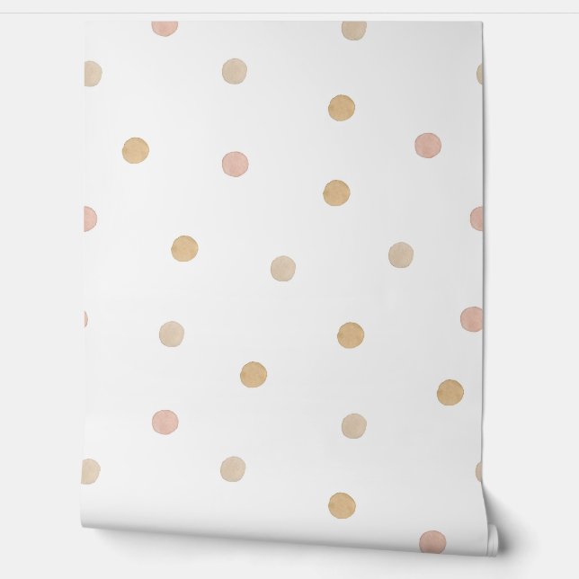 Weiche Punkte: Wasserfarbpolka-Punkt Tapete (Abrollen)