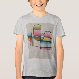Weiche Quadrate und glückliche Linien Tri-Blend Shirt