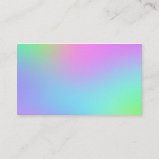 Weiche Rainbow-Gradient-Visitenkarten Visitenkarte (Rückseite)