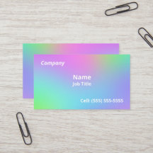 Weiche Rainbow-Gradient-Visitenkarten