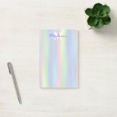 Weiche Rainbow-Holografie| Monogramm - Post - it - Post-it Klebezettel (Büro)