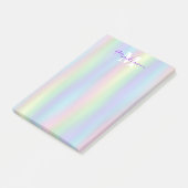 Weiche Rainbow-Holografie| Monogramm - Post - it - Post-it Klebezettel (angewinkelt)