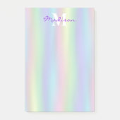 Weiche Rainbow-Holografie| Monogramm - Post - it - Post-it Klebezettel (Vorderseite)