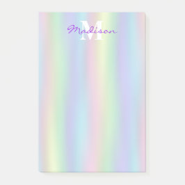 Weiche Rainbow-Holografie| Monogramm - Post - it - Post-it Klebezettel