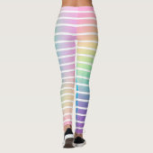 Weiche Rainbow Pastell Gradient Streifen Leggings (Rückseite)