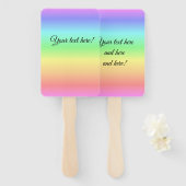 Weiche Regenbogenfarben auf einem Set von Handvent Fächer (Vorne und Hinten)