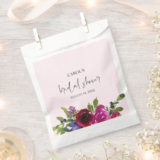 Weiche rosa Aquarell-Blumen-Geschenktüten Geschenktütchen (Ausgeschnitten)