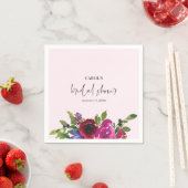 Weiche rosa Aquarell-Blumen-Papier-Serviette Serviette (Beispiel)