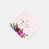 Weiche rosa Aquarell-Blumen-Papier-Serviette Serviette (Ecke)