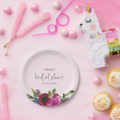 Weiche rosa Aquarell-Blumen-Papierplatte Pappteller (Party)