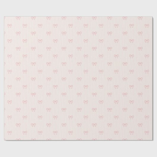 Weiche rosa Balletcore-Schleifenbänder Geschenkpapier (Flach)
