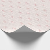 Weiche rosa Balletcore-Schleifenbänder Geschenkpapier (Ecke)