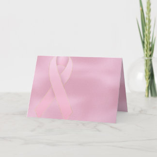 Weiche rosa Band-Brustkrebs-Gruß-Karte Karte