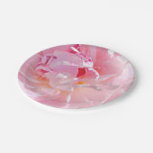 weiche rosa Blätter Pappteller (Schrägansicht)