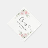 Weiche rosa Blumen-Hochzeitsservietten Serviette (Ecke)