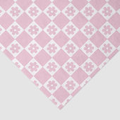 Weiche rosa Blumen kariert Seidenpapier (Ausschnitt)