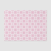 Weiche rosa Blumen kariert Seidenpapier (Vorderseite)