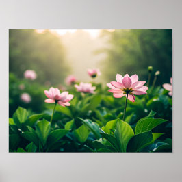 Weiche rosa Blüten Poster