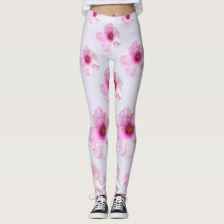 Weiche rosa botanische Blumenprint-Leggings Leggings