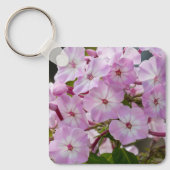 Weiche rosa Gartenblume Schlüsselanhänger (Vorderseite)