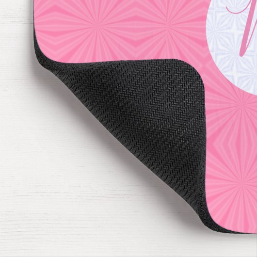 Weiche rosa geschwungene Quadrate Personalisierte  Mousepad (Ecke)