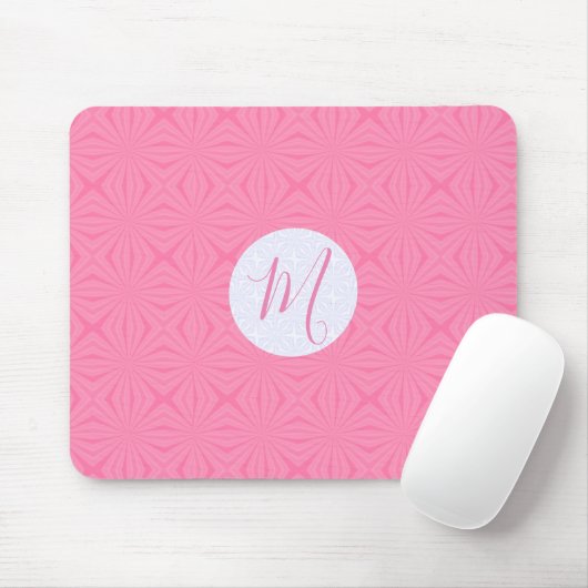 Weiche rosa geschwungene Quadrate Personalisierte Mousepad (Mit Mouse)