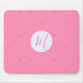Weiche rosa geschwungene Quadrate Personalisierte Mousepad (Vorne)