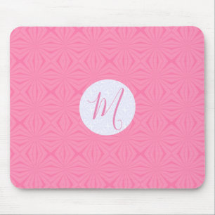 Weiche rosa geschwungene Quadrate Personalisierte  Mousepad