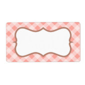 Weiche rosa Gingham-Etiketten (Vorne)