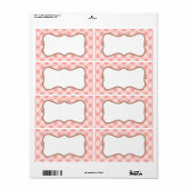 Weiche rosa Gingham-Etiketten (Vorne)