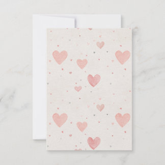 Weiche rosa Herz-Muster-Einladung Einladung