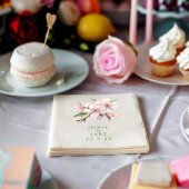 Weiche Rosa Kirschblüte Blume Hochzeitslippe Serviette