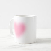 Weiche Rosa Minimalistische Herz Kaffeetasse (Vorderseite Links)