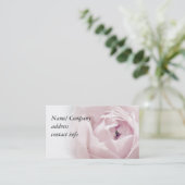 Weiche rosa Rose Visitenkarte (Stehend Vorderseite)