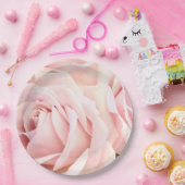Weiche rosa Rosen Pappteller (Party)