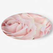 Weiche rosa Rosen Pappteller (Schrägansicht)