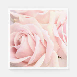 Weiche rosa Rosen Serviette
