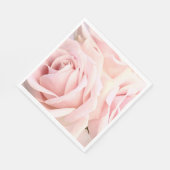 Weiche rosa Rosen Serviette (Ecke)
