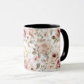 weiche rosa Rosen Tasse (VorderseiteRechts)