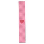 Weiche rosa rote Herzen Liebesgeschenk Tischläufer (Vorderseite)