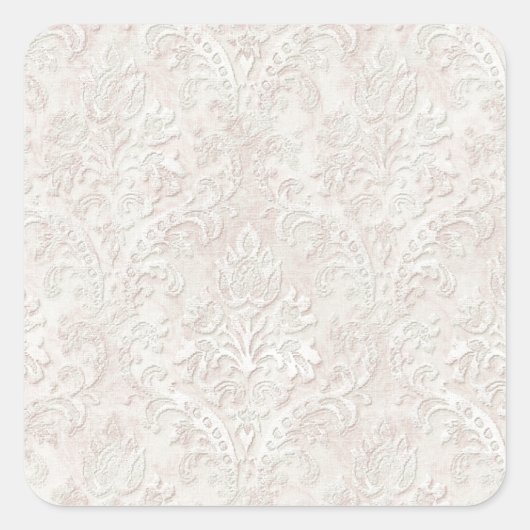 weiche rosa Spitze Quadratischer Aufkleber (Vorderseite)