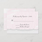 weiche, rosa Textur mit abgerissenem Rand-UAWG RSVP Karte (Vorne/Hinten)