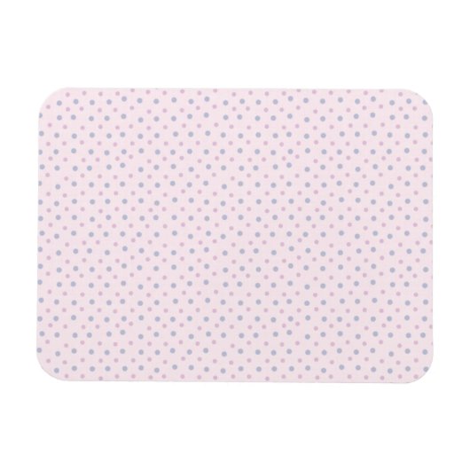 Weiche rosa und blaue Mikropunkte Magnet (Horizontal)