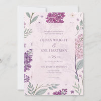 Weiche rosa und lila Flieder Hochzeit